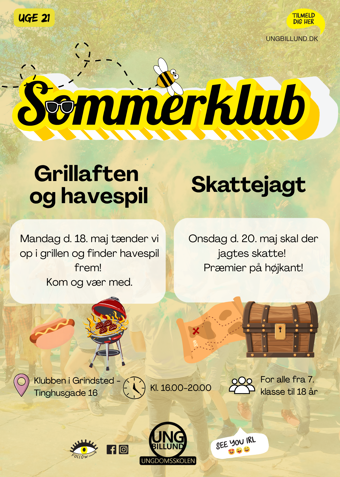 Sommerklub uge 21 - Klik for at tilmelde dig