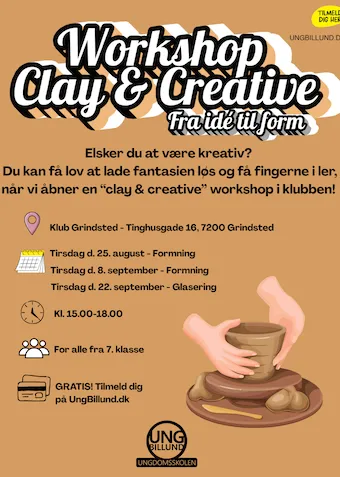 Workshop clay og creative - Klik for at tilmelde dig