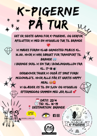 K-pigerne på tur - Klik for at tilmelde dig