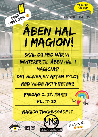Åben hal i Magion - Klik for at tilmelde dig