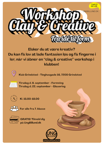 Workshop clay og creative - Klik for at tilmelde dig