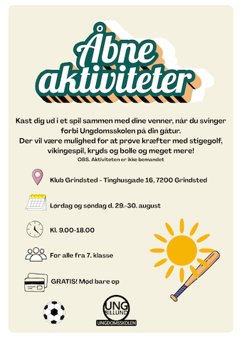 Åbne aktiviteter - Klik for at tilmelde dig