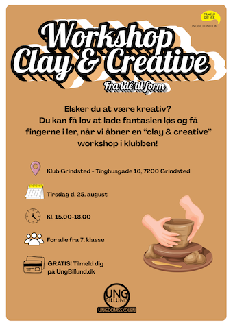 Workshop clay og creative - Klik for at tilmelde dig