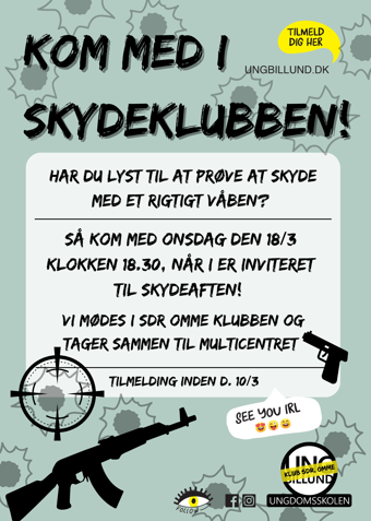 Kom med i skydeklubben - Klik for at tilmelde dig