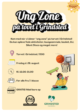 Ung Zone på torvet i Grindsted - Klik for at tilmelde dig