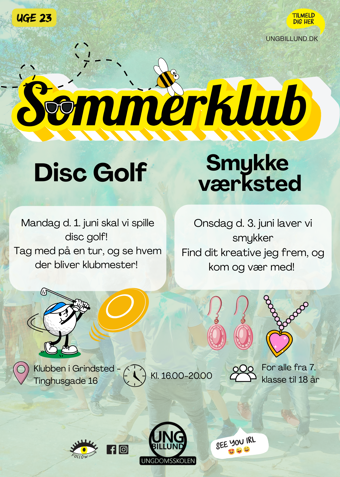 Sommerklub uge 23 - Klik for at tilmelde dig
