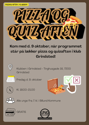 Pizza og quiz - Klik for at tilmelde dig