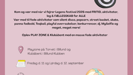 LEGENS FESTIVAL I FRITIDEN - Klik for at tilmelde dig